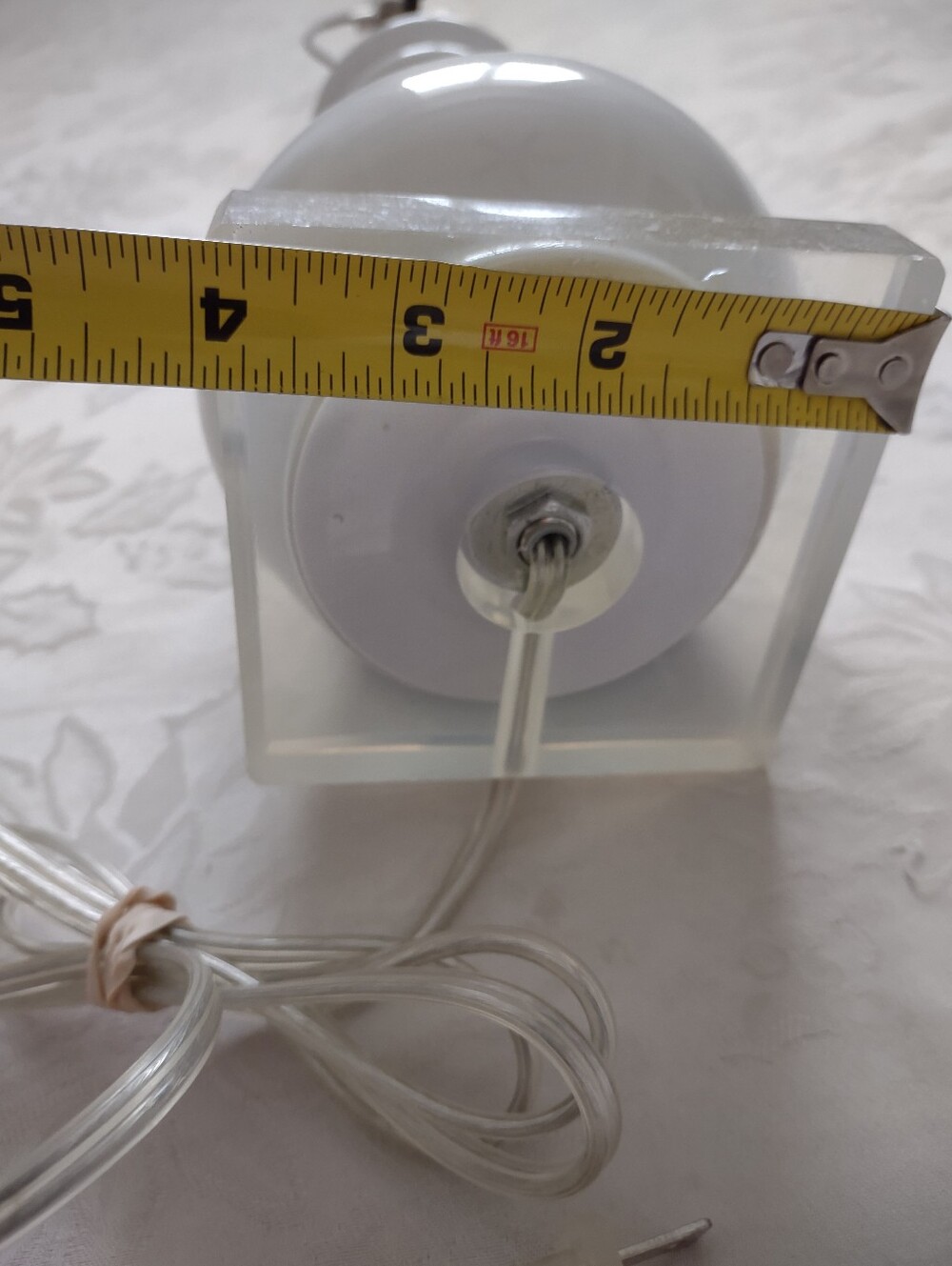 Sculptural Elongated Lamp White Glaze Ceramic Printed Lamp Shade - Picture 6 of 16
